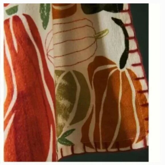 ⭐️ Pumpkin Harvest Fruit Boho Peasant Hipster Hippie Art Deco Farm Dish Towel - Picture 2 of 3